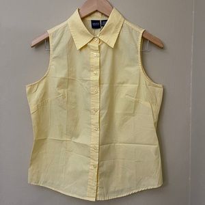 Basic Editions Button-Down Sleeveless Top